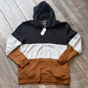 The Buckle DepartWest Men's Tri-Tone Hoodie - Black, Gray, and Brown NWT